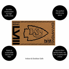 Kansas City Chiefs, SB58 Champions, Coir Mat 1C - NFL