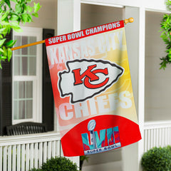 Embossed Suede Flag, SB57, Champions, House Size, Kansas City Chiefs - NFL Home