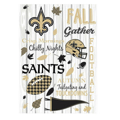 New Orleans Saints, Moire Flag, House Size, Fall Seasonal - NFL Home