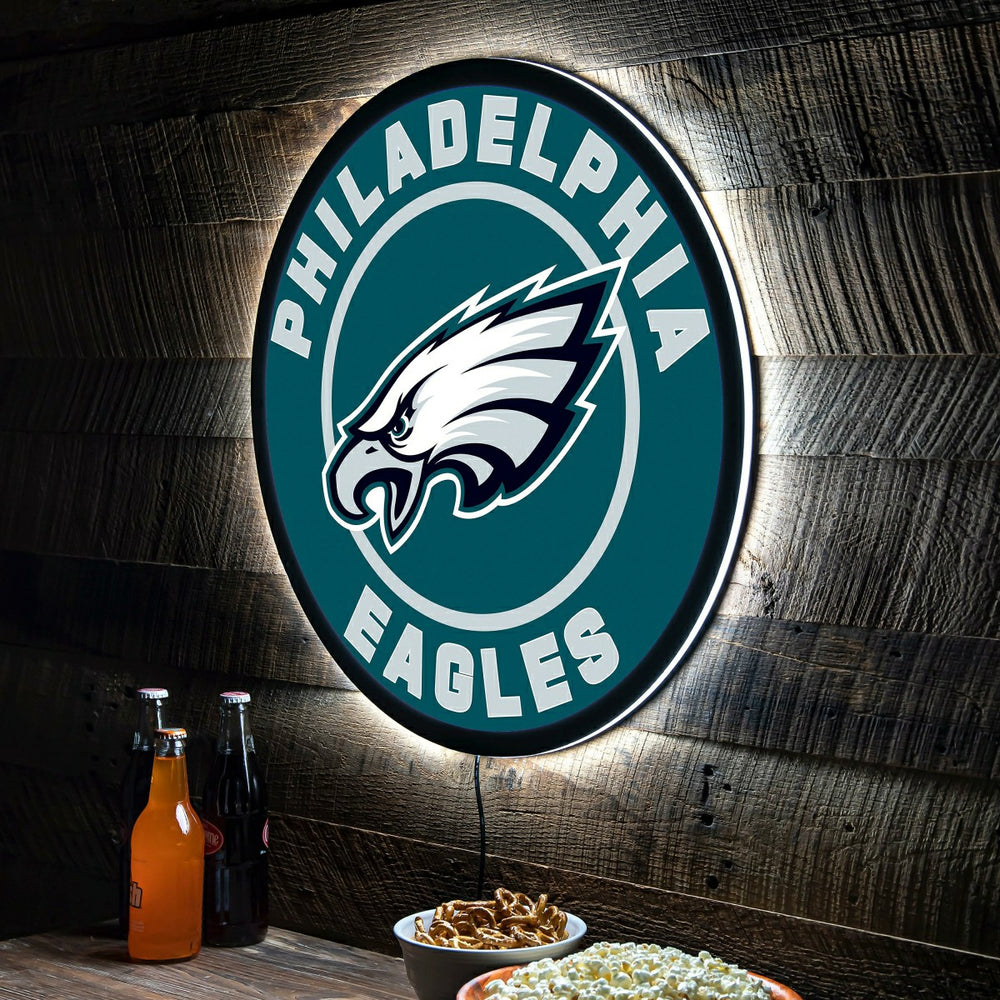 LED Wall Decor, Round, Philadelphia Eagles - NFL Home