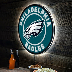 LED Wall Decor, Round, Philadelphia Eagles - NFL Home