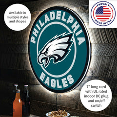 LED Wall Decor, Round, Philadelphia Eagles - NFL Home