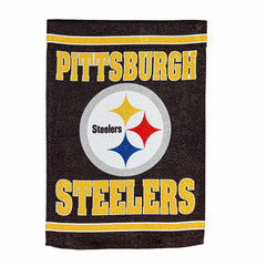 Embossed Suede Flag, House Size, Pittsburgh Steelers - NFL Home
