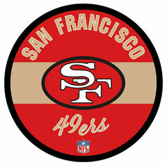 San Francisco 49ers NFL Football Large Round Vintage Edgelite LED Deco - NFL Home