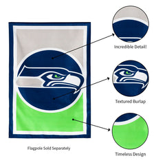 Flag, DS New Burlap, Reg, Seattle Seahawks - NFL Home