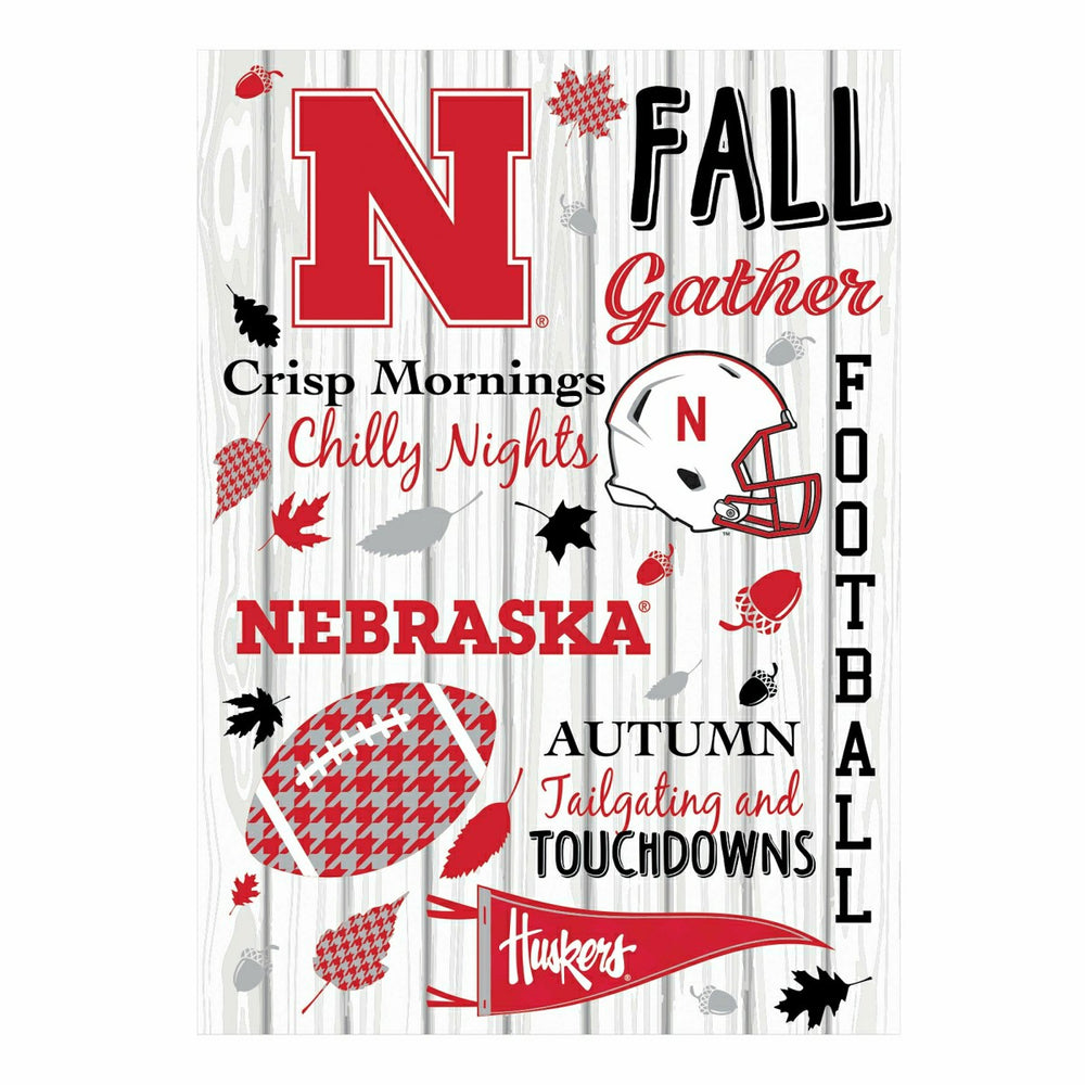 University of Nebraska, Moire Flag, House Size, Fall Seasonal - Home Collegiate
