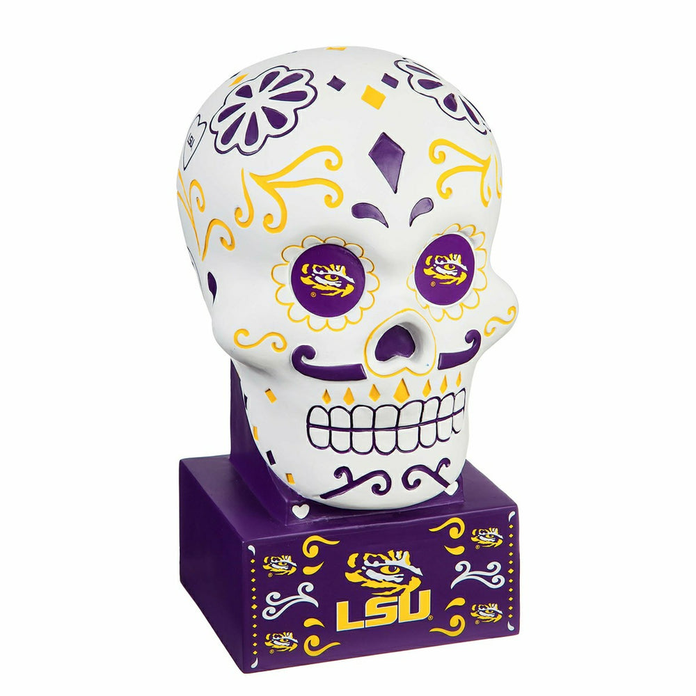 LSU, Sugar Skull Statue - Collegiate Home