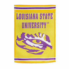 Embossed Suede Flag, House Size, Louisiana State University - Collegiate Home