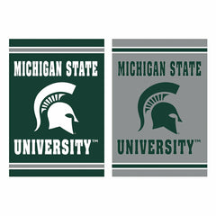 Embossed Suede Flag, House Size, Michigan State University - Collegiate Home