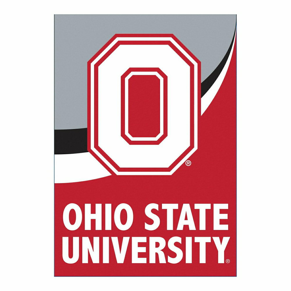 Ohio State University Burlap Flag GDN Size - Collegiate Home