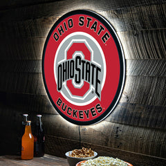 LED Wall Decor, Round, Ohio State University - Collegiate Home