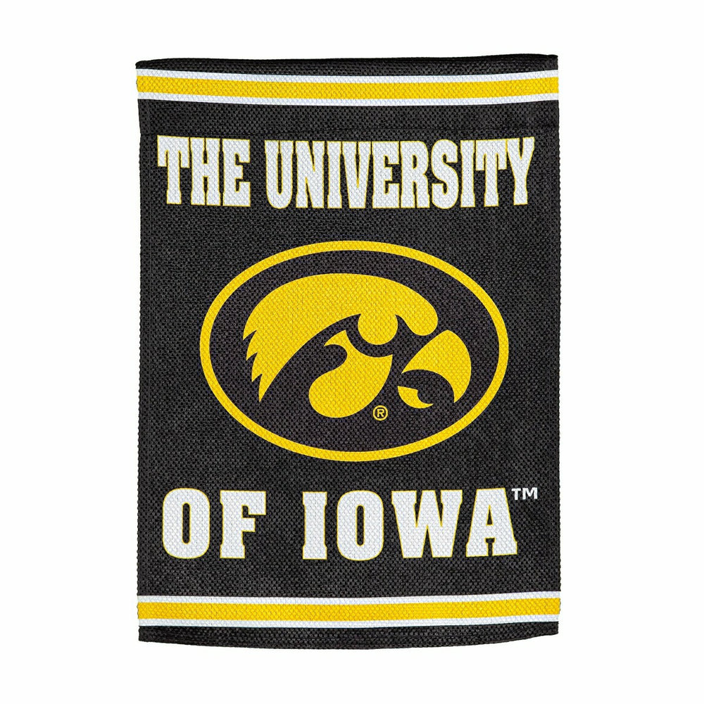 Embossed Suede Flag, GDN Size, University of Iowa - Collegiate Home