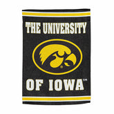 Embossed Suede Flag, GDN Size, University of Iowa - Collegiate Home