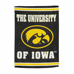 Embossed Suede Flag, GDN Size, University of Iowa - Collegiate Home