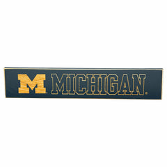 University Of Michigan Engraved Wood Sign, 3.5" x 18" - Collegiate Home