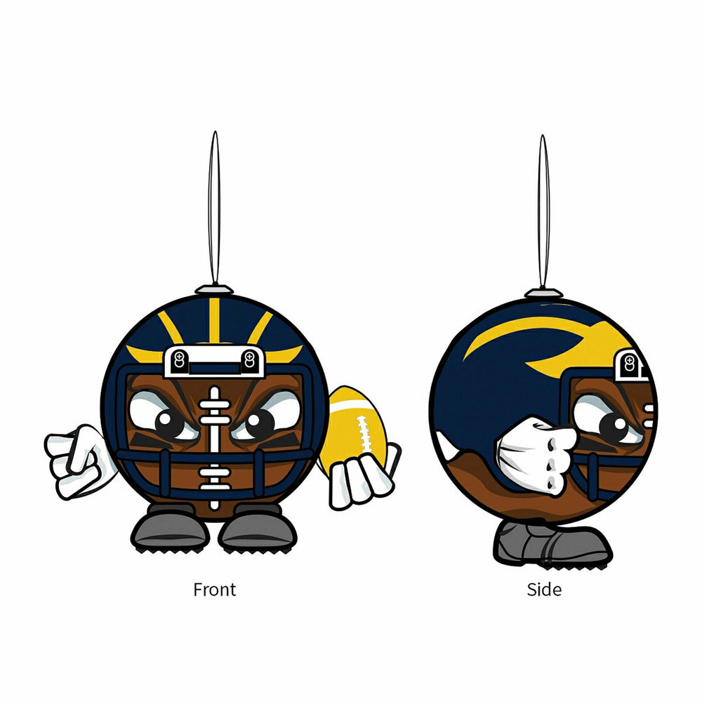 University Of Michigan, Ball Head Ornament - Collegiate Home