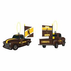 University of Wyoming Rally Truck Ornament, Set of 2 - Home
