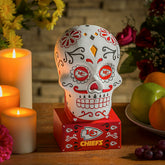 Kansas City Chiefs Sugar Skull Statue - Home