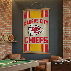 Kansas City Chiefs, Canvas Wall Tapestry, Large, 54x36 - Home