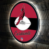 Arizona Cardinals NFL Football Large Round Vintage Edgelite LED Decor - Home