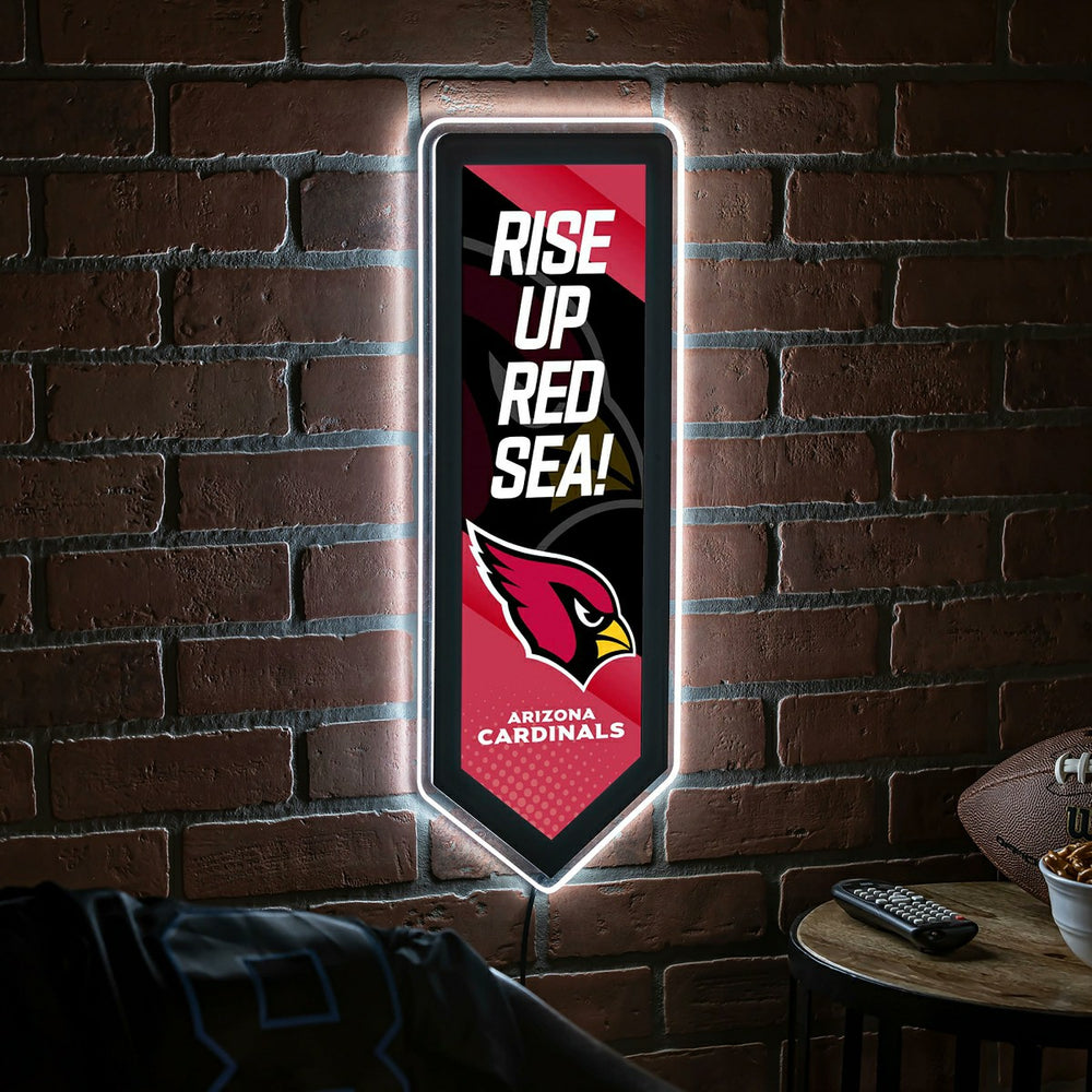 LED Wall Decor, Pennant, Arizona Cardinals - Home