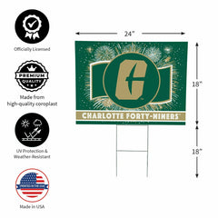 University of North Carolina/Charlotte Yard Sign, Patriotic - Home