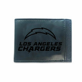 Front Pocket Wallet w/ RFID Blocking, Los Angeles Chargers, Black - Home
