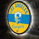Los Angeles Chargers NFL Football Large Round Vintage Edgelite LED Dec - Home
