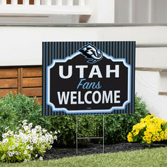 Utah Hockey Club Coroplast Yard Sign, "Fans Welcome" - Home