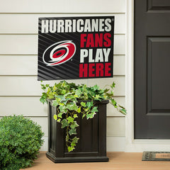Carolina Hurricanes Coroplast Yard Sign "Fans Play Here" - Home