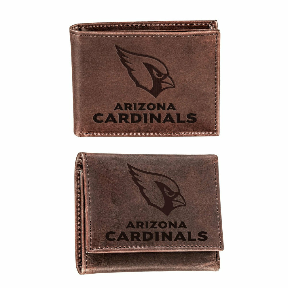 Arizona Cardinals, Bi-Fold and Tri-Fold Wallet Gift Set, Brown - Home
