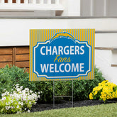 Los Angeles Chargers Coroplast Yard Sign, "Fans Welcome" - Home