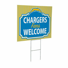 Los Angeles Chargers Coroplast Yard Sign, "Fans Welcome" - Home