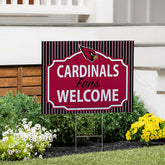 Arizona Cardinals Coroplast Yard Sign, Fans Welcome - Home