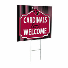 Arizona Cardinals Coroplast Yard Sign, Fans Welcome - Home