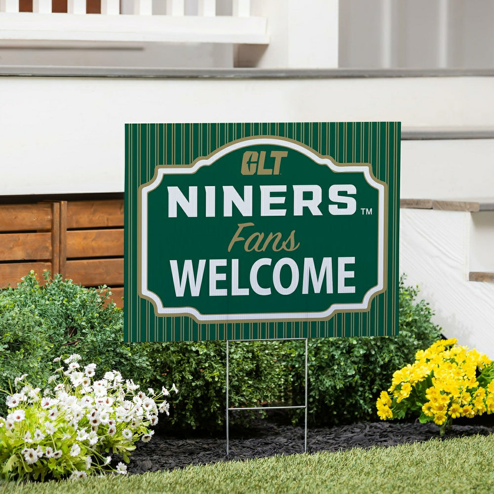 University of North Carolina/Charlotte Coroplast Yard Sign, "Fans Welc - Home