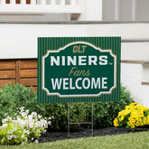 University of North Carolina/Charlotte Coroplast Yard Sign, "Fans Welc - Home