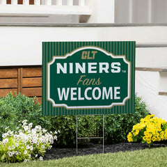 University of North Carolina/Charlotte Coroplast Yard Sign, "Fans Welc - Home