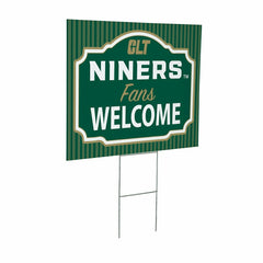 University of North Carolina/Charlotte Coroplast Yard Sign, "Fans Welc - Home
