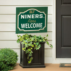 University of North Carolina/Charlotte Coroplast Yard Sign, "Fans Welc - Home