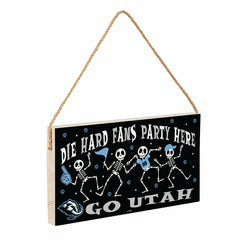 Utah Mammoth Halloween Wood Wall Sign, 6x11 - Home