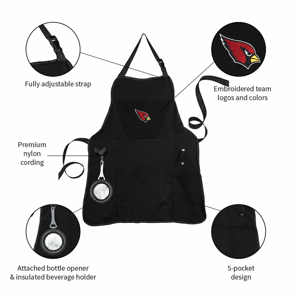 Grill Apron, Black, Arizona Cardinals - NFL Home