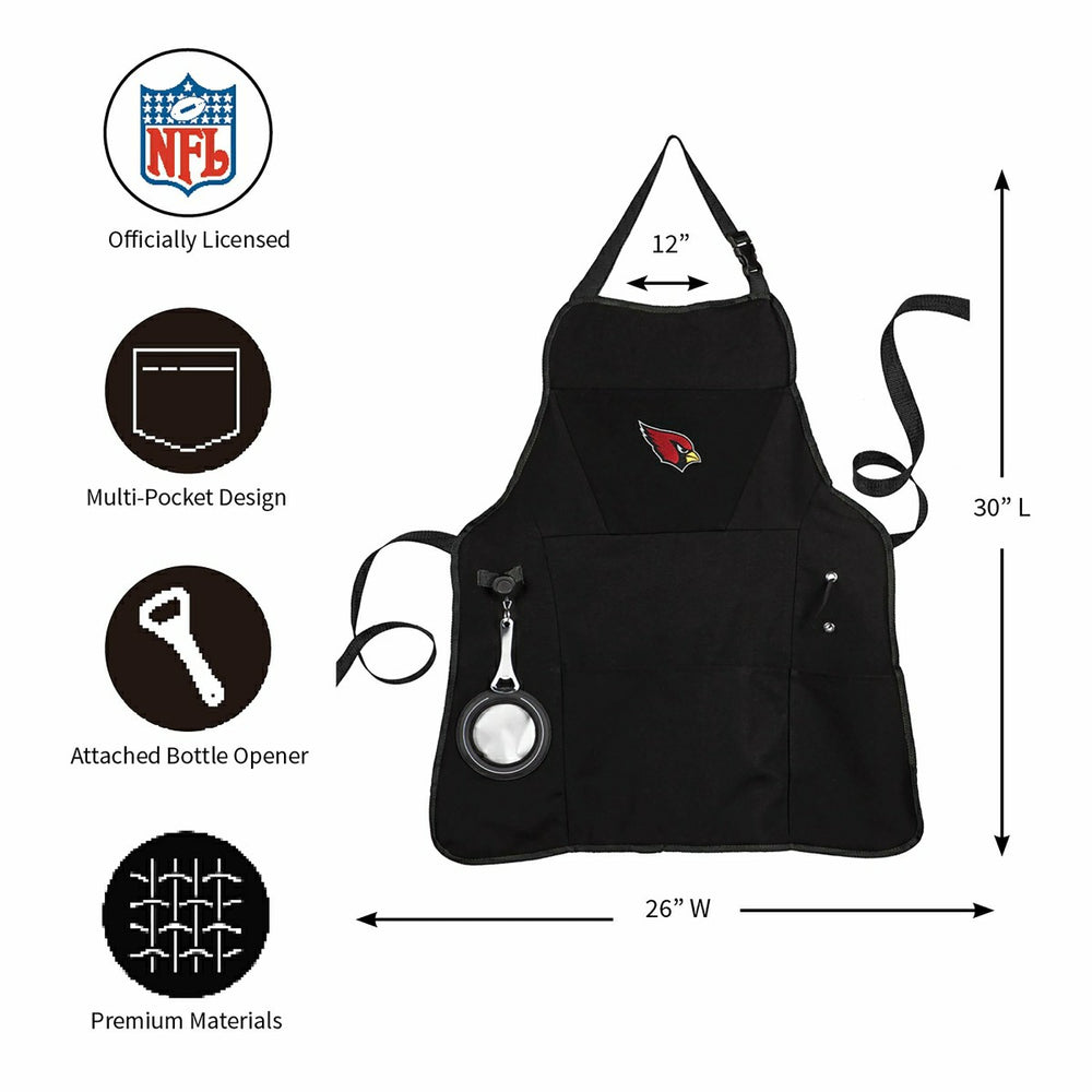 Grill Apron, Black, Arizona Cardinals - NFL Home