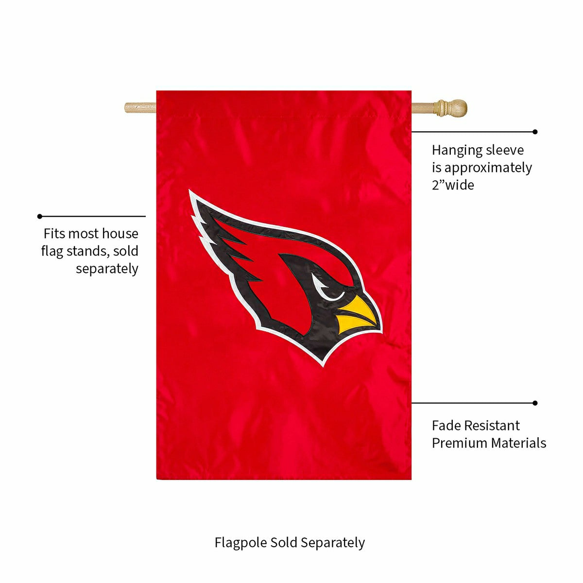 Applique Flag, Reg, Arizona Cardinals - NFL Home