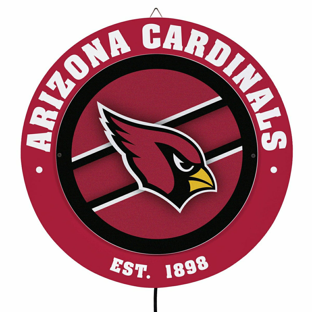 Arizona Cardinals, Metal Lite, Round - NFL