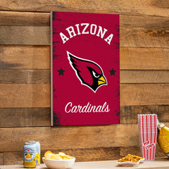 Arizona Cardinals Wood Wall Sign, 16x24 - NFL Home