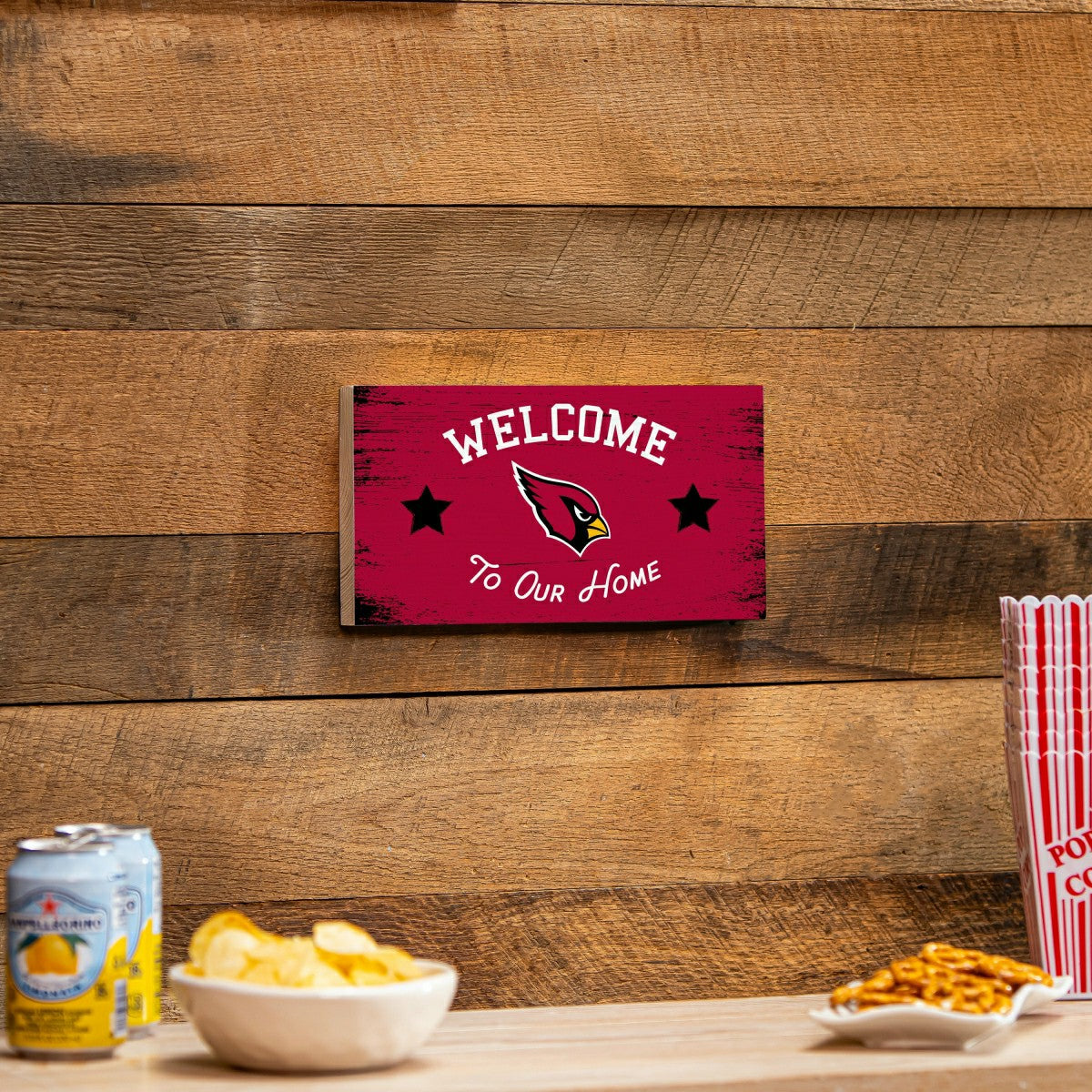 Arizona Cardinals Wood Wall Sign, 6x11 - NFL Home