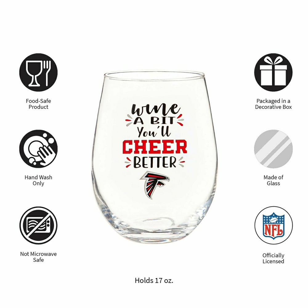Atlanta Falcons, 17oz Boxed Stemless Wine - NFL Home