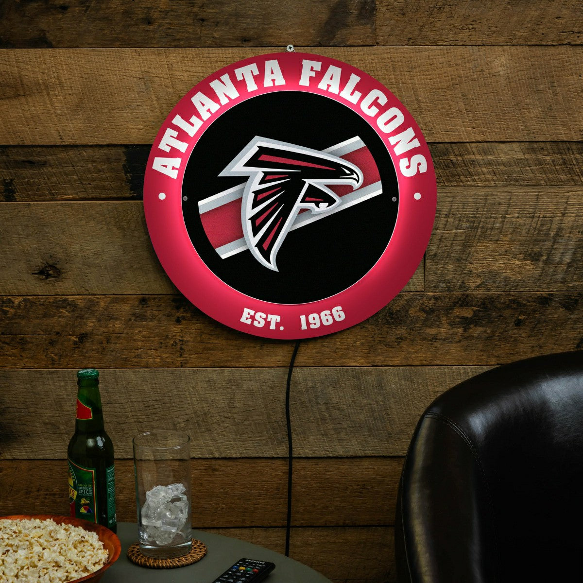 Atlanta Falcons, Metal Lite, Round - NFL