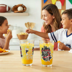 Atlanta Falcons 16oz Glass pint, Set of 2 - NFL Home